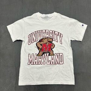 Vintage Champion White University of Maryland Tee